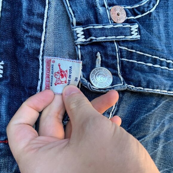 Vintage True Religion Jeans Size 31 BILLY SUPER T Blue - Picture 3 of 7